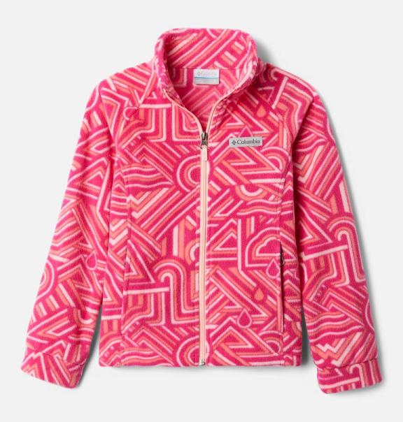 Columbia Benton Springs II Fleece Jacket Pink For Girls NZ94725 New Zealand